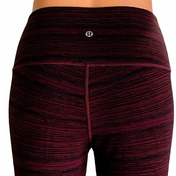 LULULEMON Athletica High Times Cyber Red Grape Bordeaux Drama Legging Pant ~ 6 - Picture 6 of 8